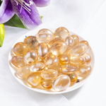 Aura Quartz Citrine Tumbled