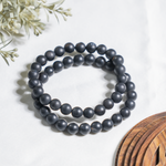 Matt Black Onyx Beads Bracelet