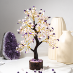 300 Chips Amethyst & Rose Quartz Tree