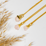 Rose Quartz Raw Stone Necklace