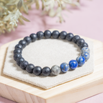 Lava Diffuser Bracelet with Lapis Lazuli Beads