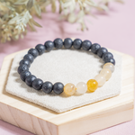 Lava Diffuser Bracelet with Yellow Aventurine Beads