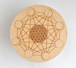 Moon Phase Crystal Grid Board, 6" Wooden Crystal Grid Plate