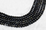 Natural Golden Obsidian Round Beads