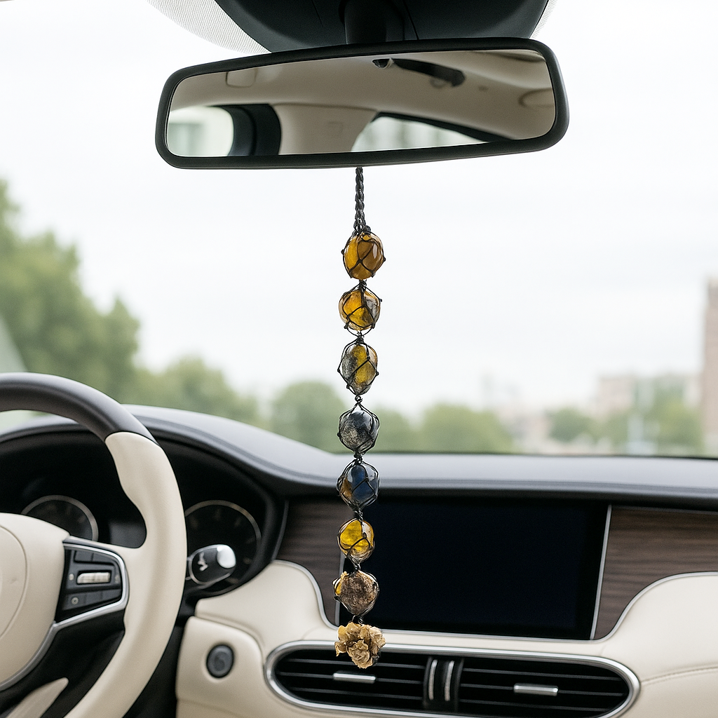 Tiger Eye Stone Hanger for Car and Home Decor
