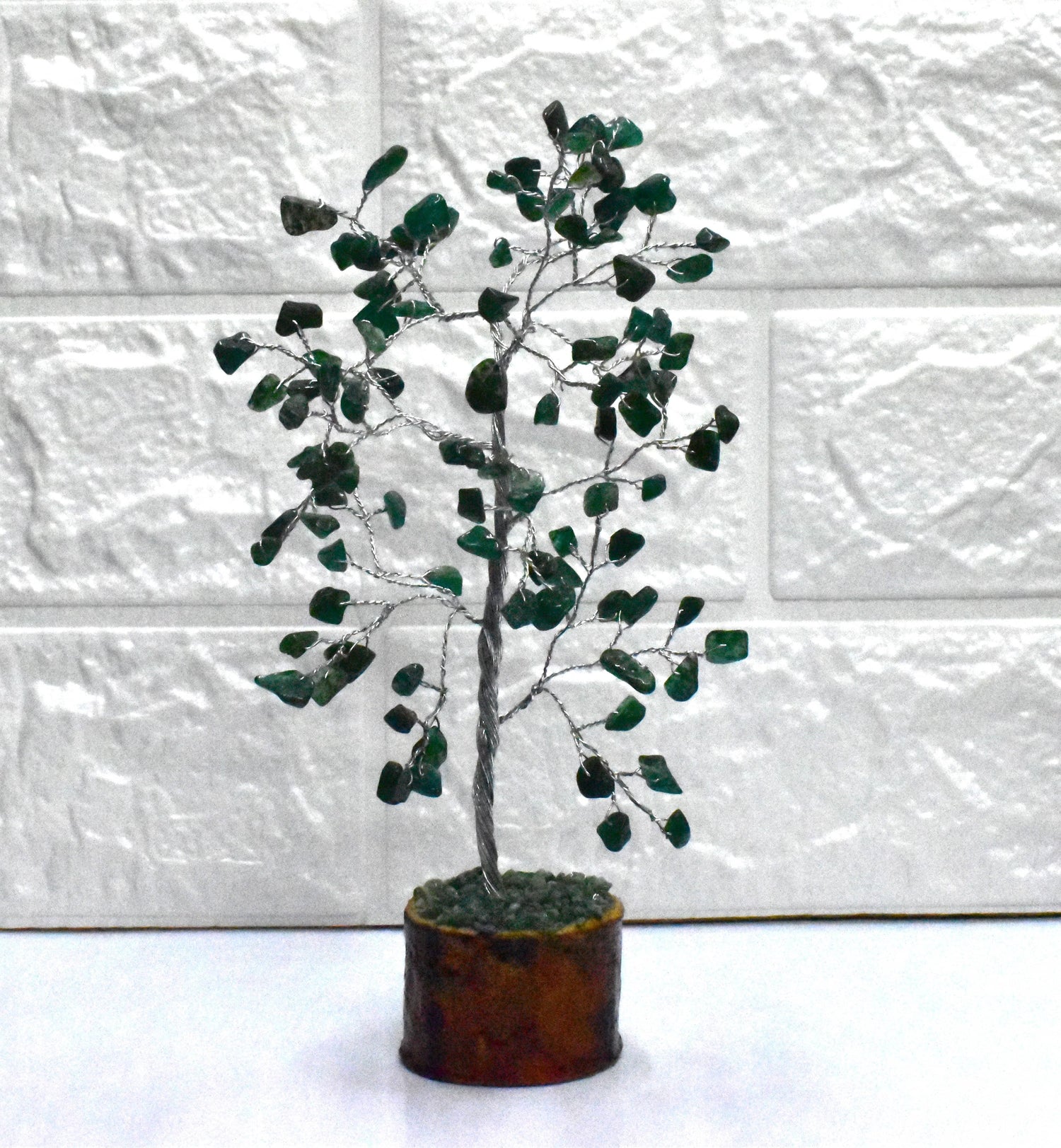100 Chips Green Jade Crystal Tree