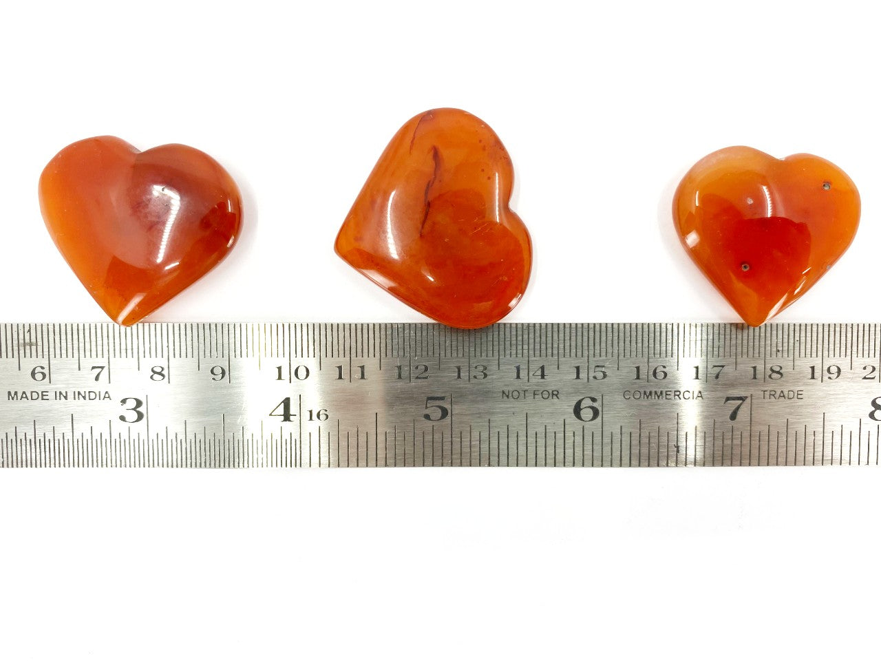 1 Inch Carnelian Heart, Puffy Mini Pocket Stone Heart