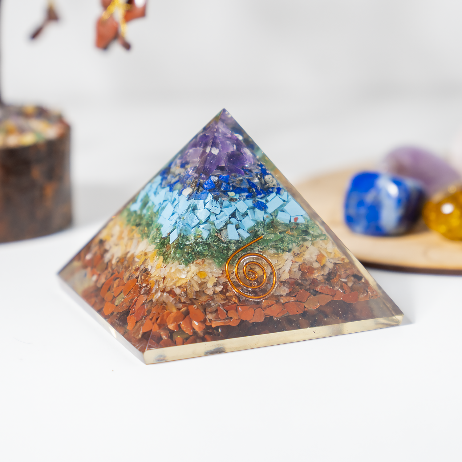 7 Chakra Orgone Pyramid
