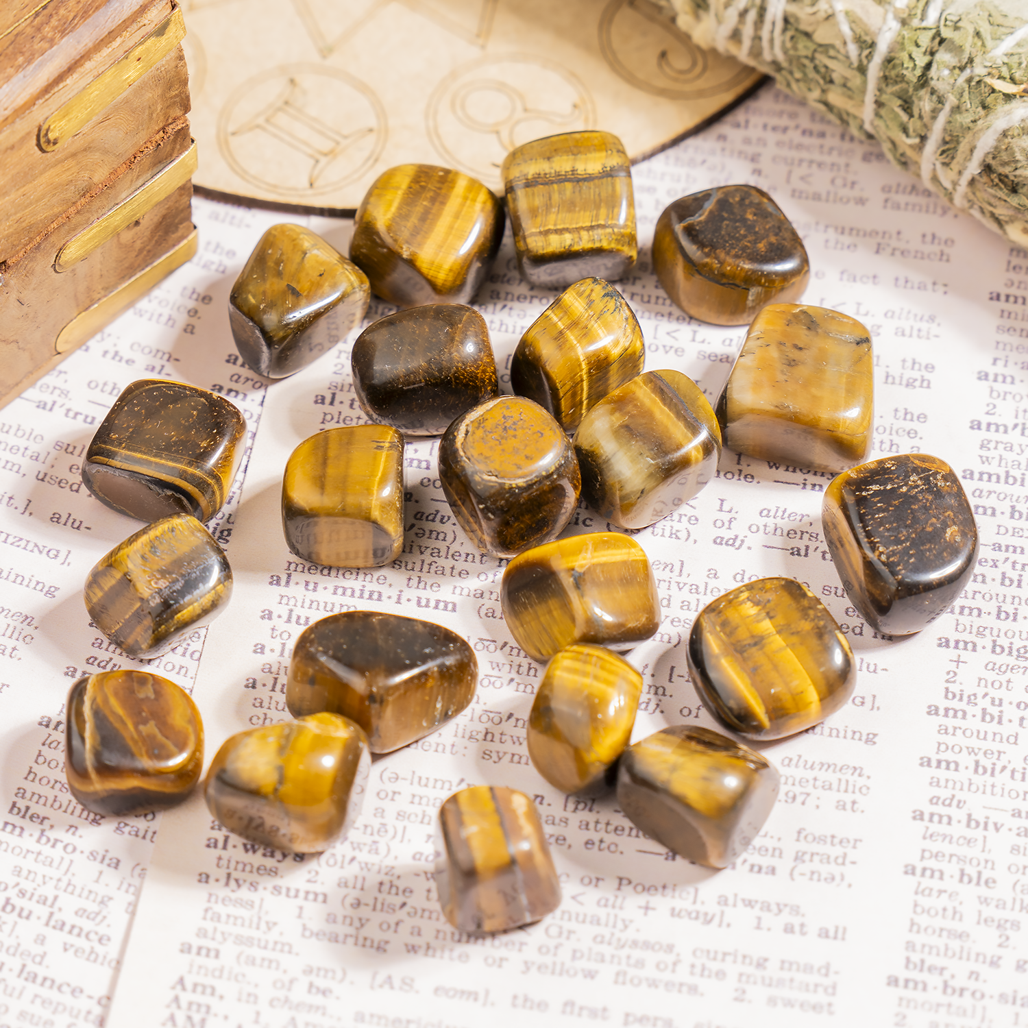 Tiger Eye Tumbled Stones