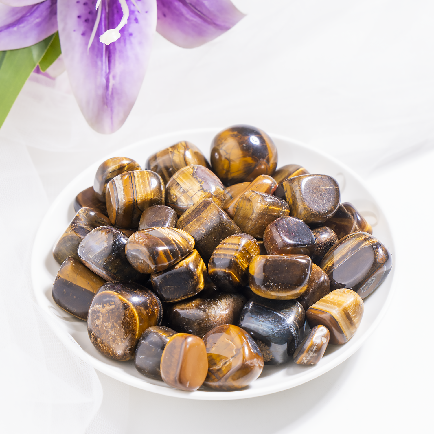 Tiger Eye Tumbled Stones