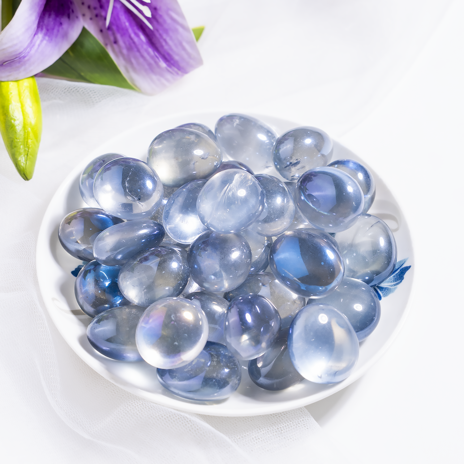 Aura Quartz Labradorite Tumbled Stones