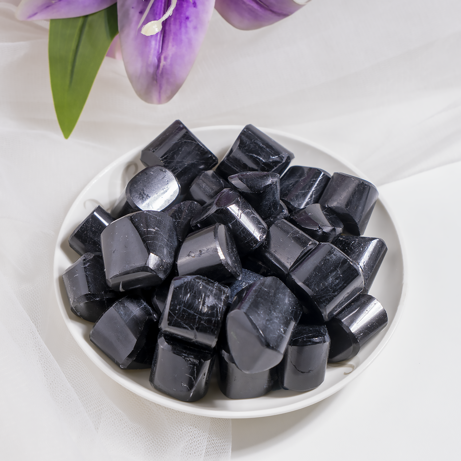 Black Tourmaline Tumbled Stones