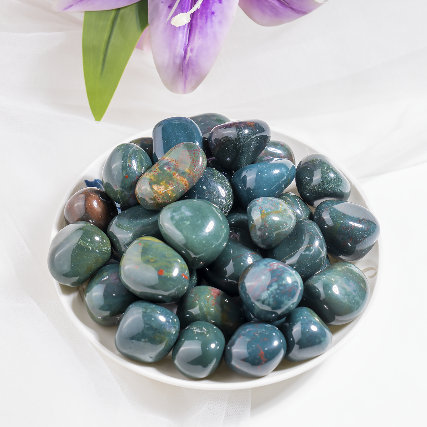 Bloodstone Tumbled Stones