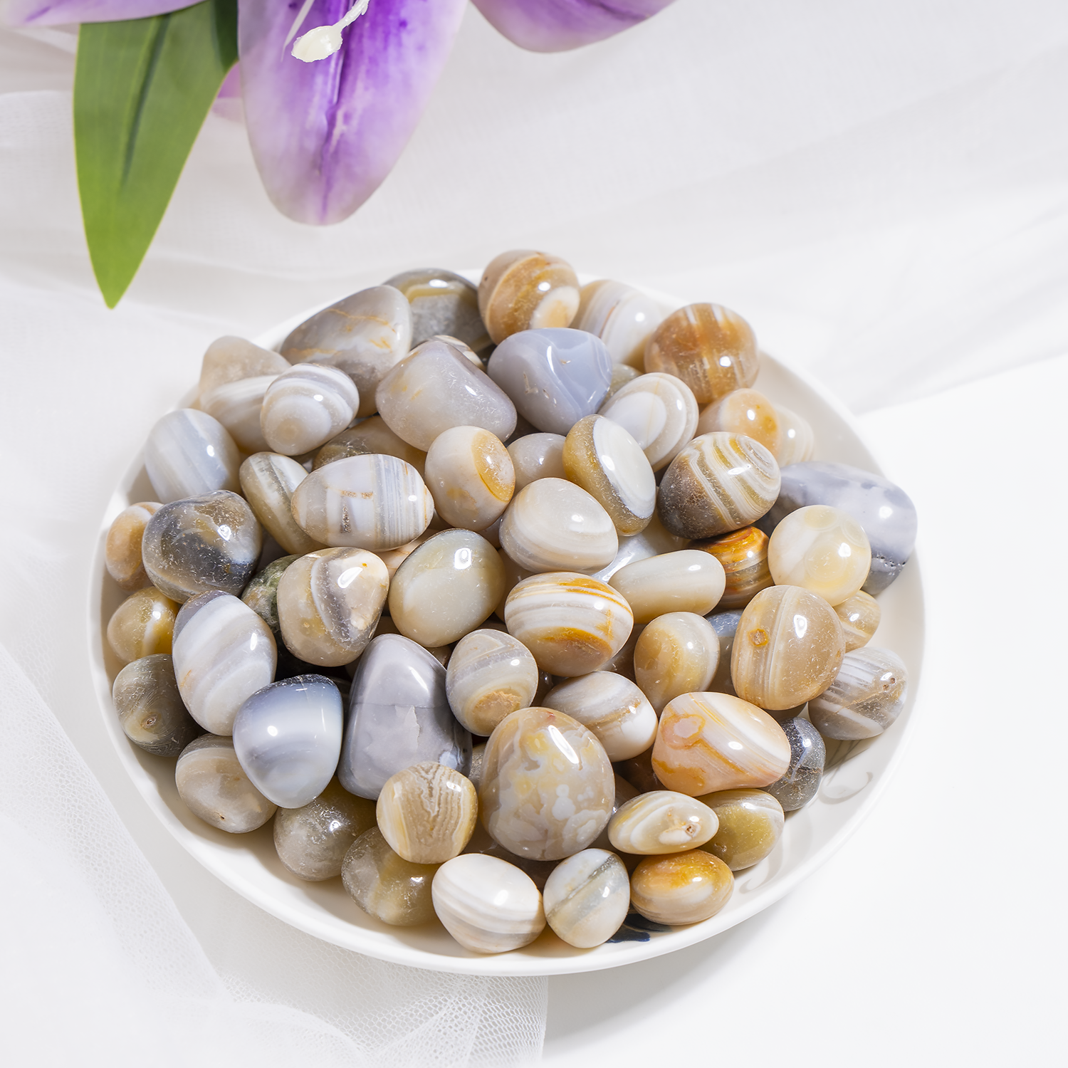 Botswana Agate Tumbled Stones