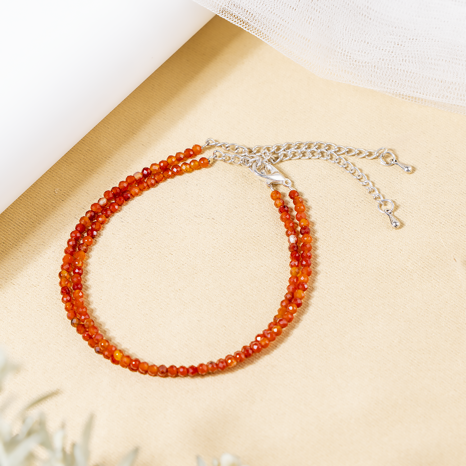 Carnelian Crystal Anklet