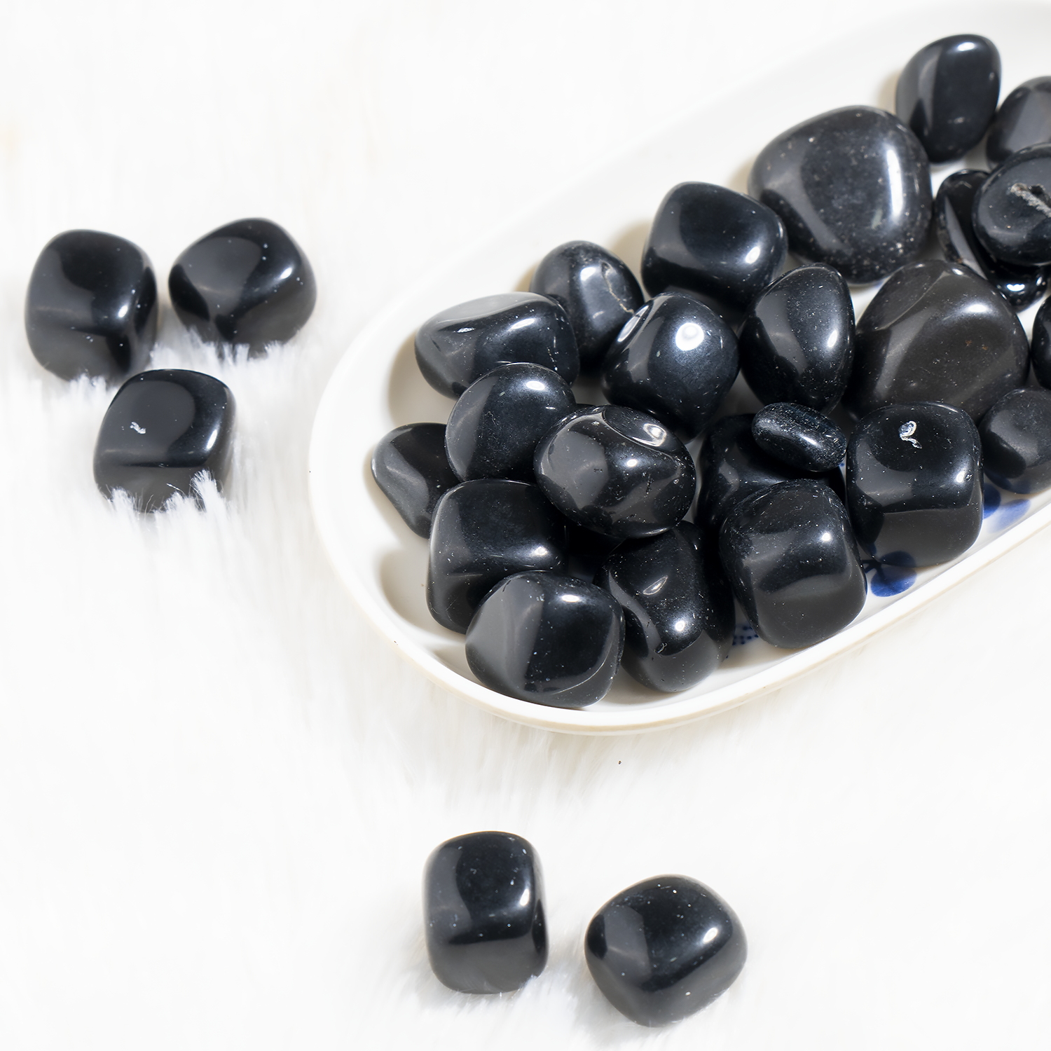 Black Obsidian Tumbled Stones