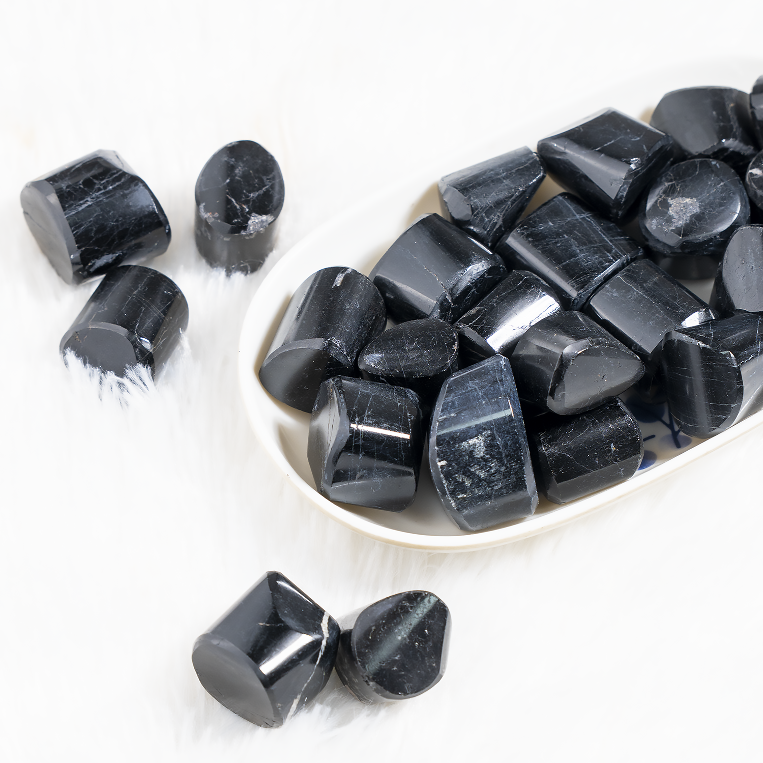 Black Tourmaline Tumbled Stones