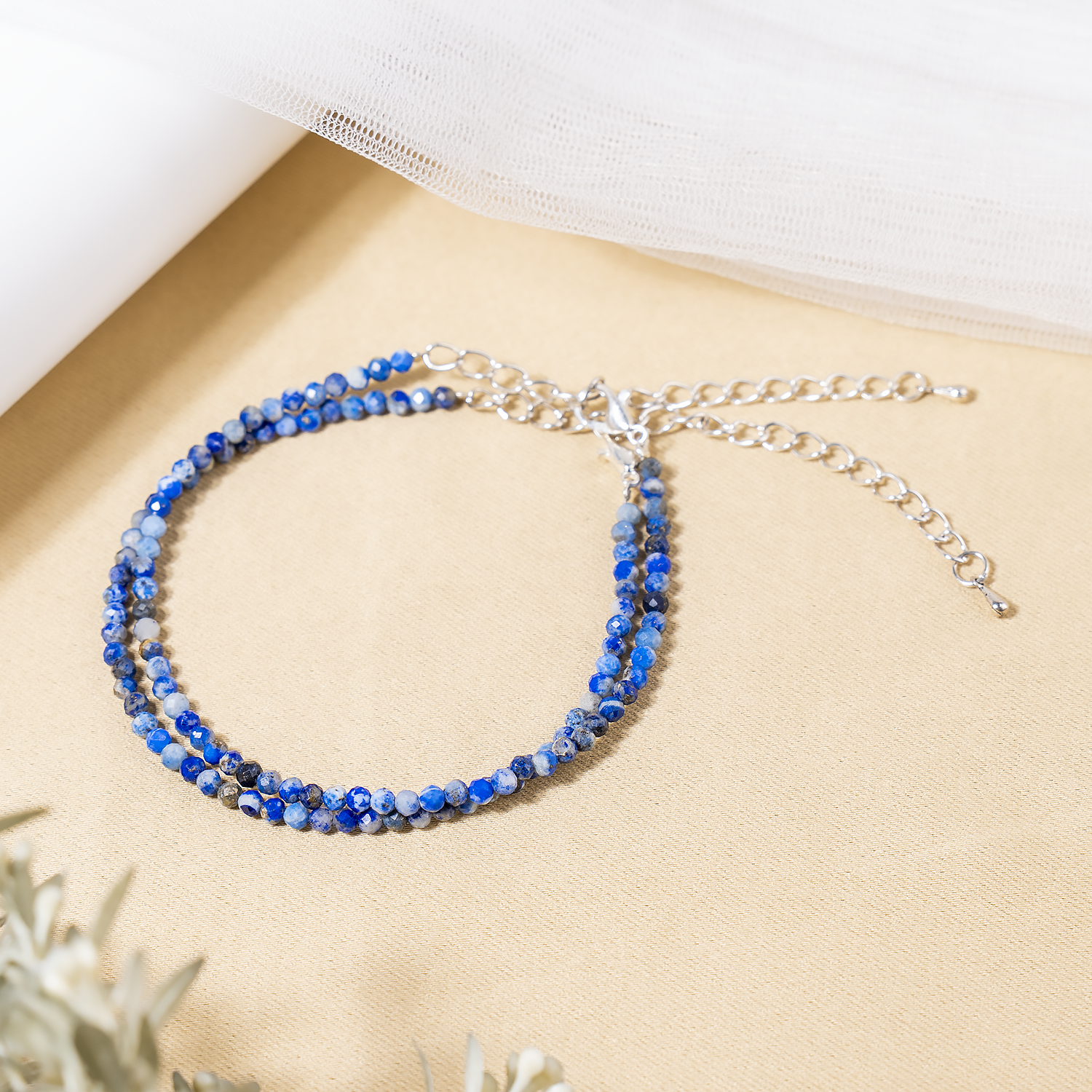 Lapis Lazuli Crystal Anklet