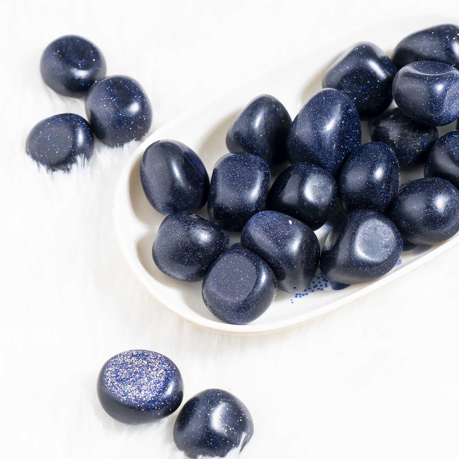 Blue Sandstone Tumbled Stones