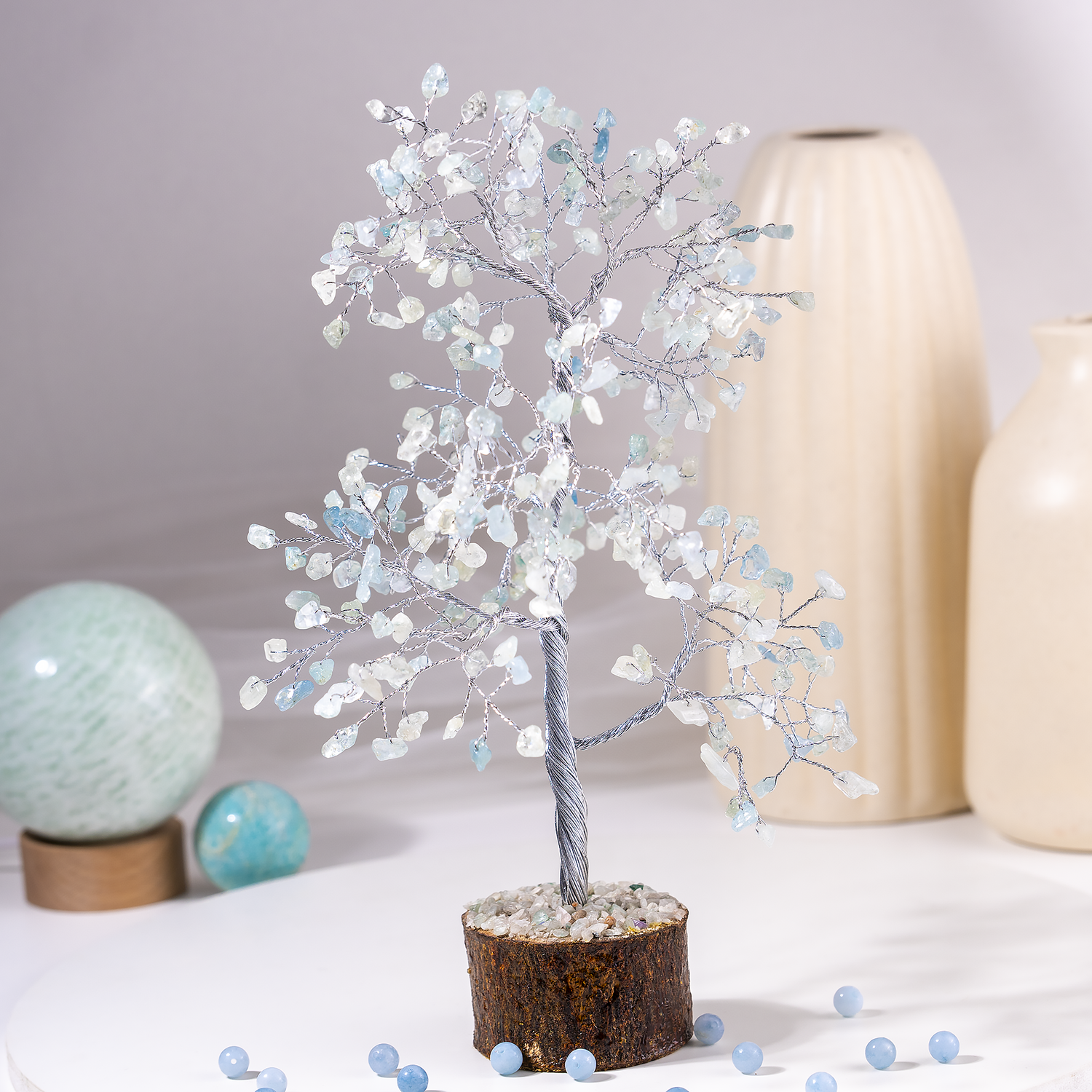 300 Chips Aquamarine Tree