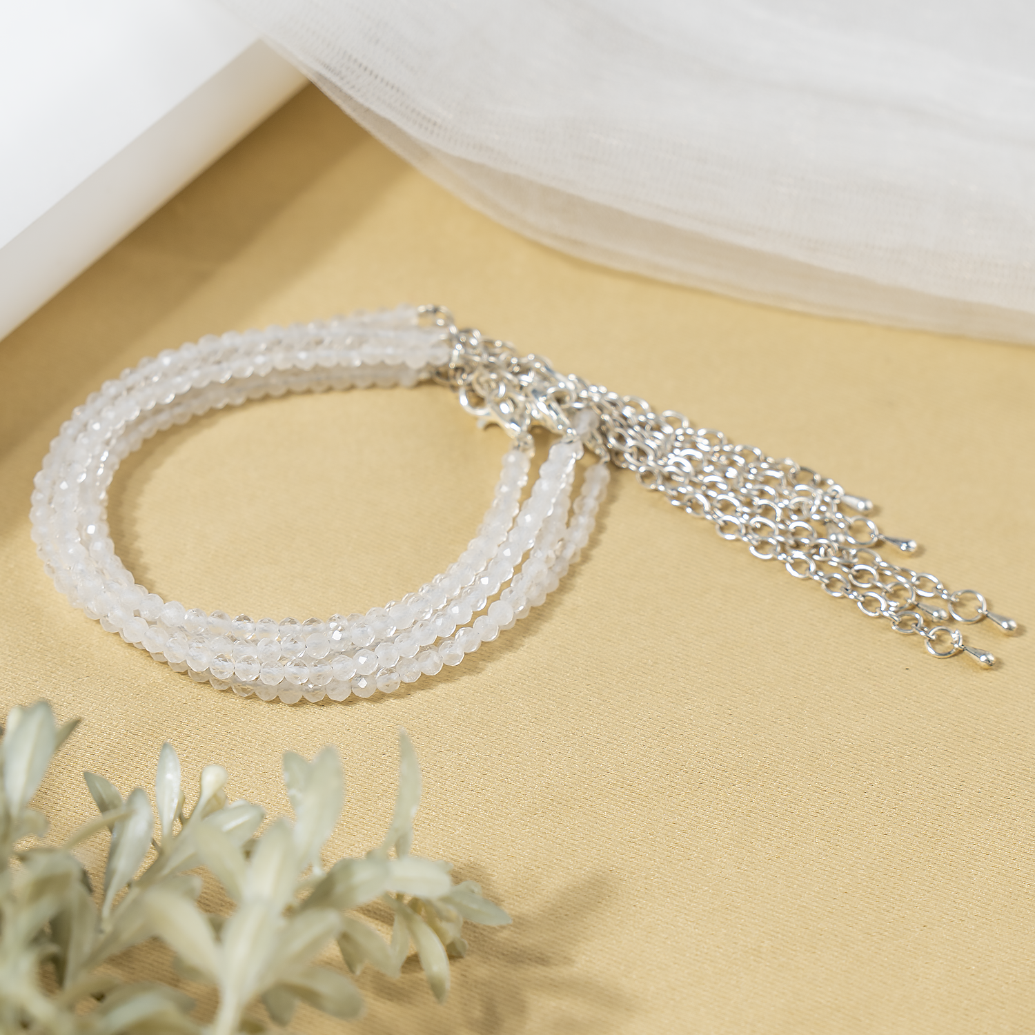 Clear Quartz Crystal Anklet