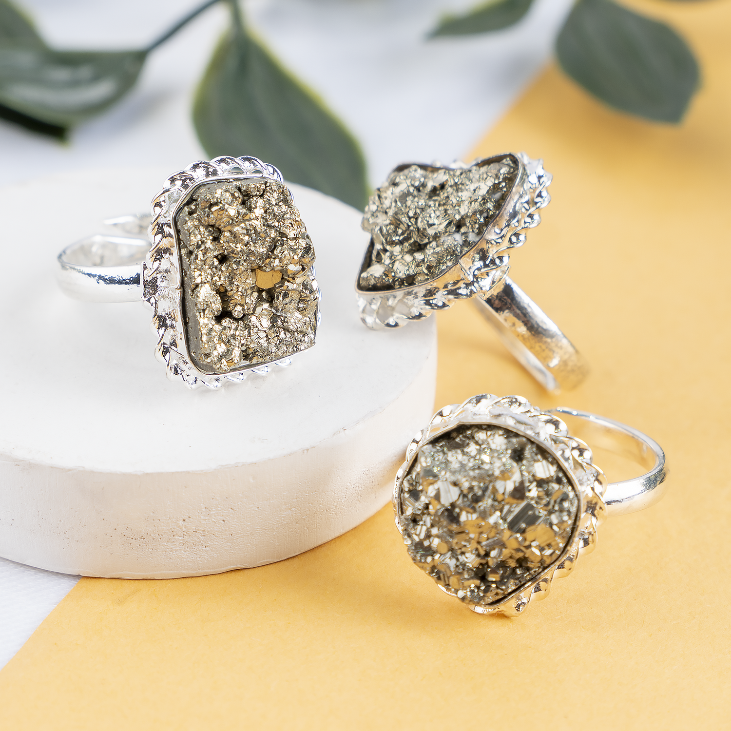 Pyrite Ring – Natural Stone Ring for Everyday Wear