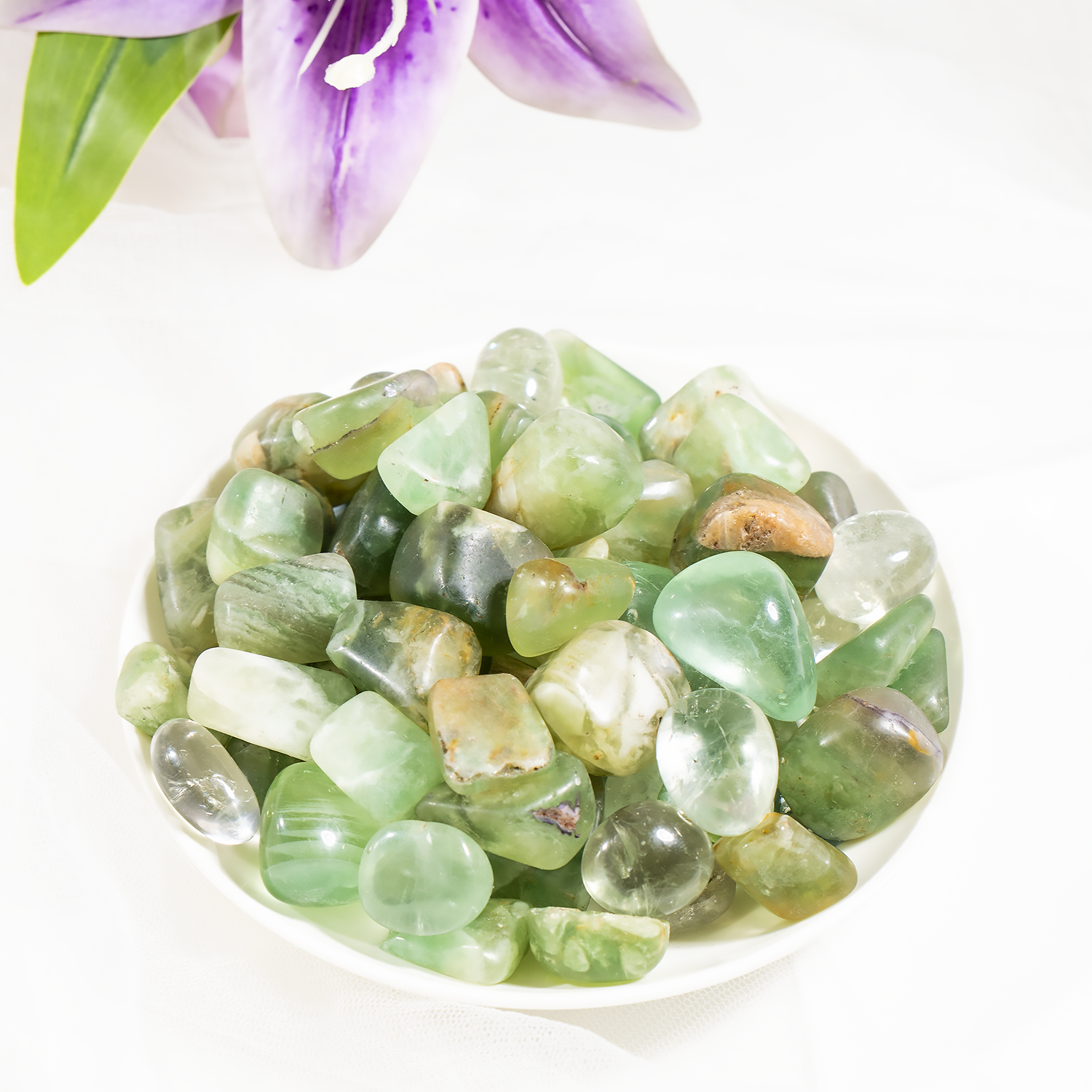 Green Fluorite Tumbled Stones