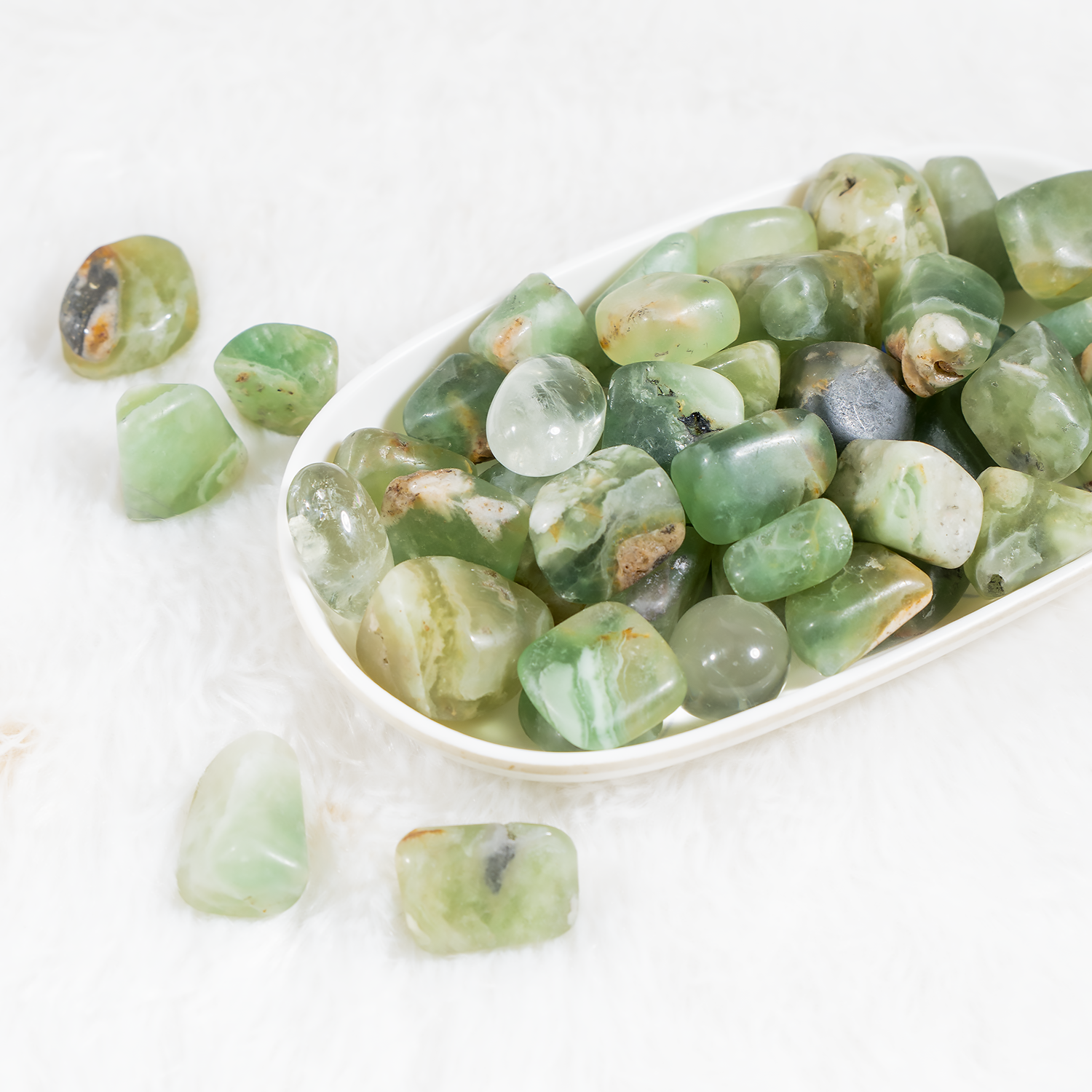 Green Fluorite Tumbled Stones