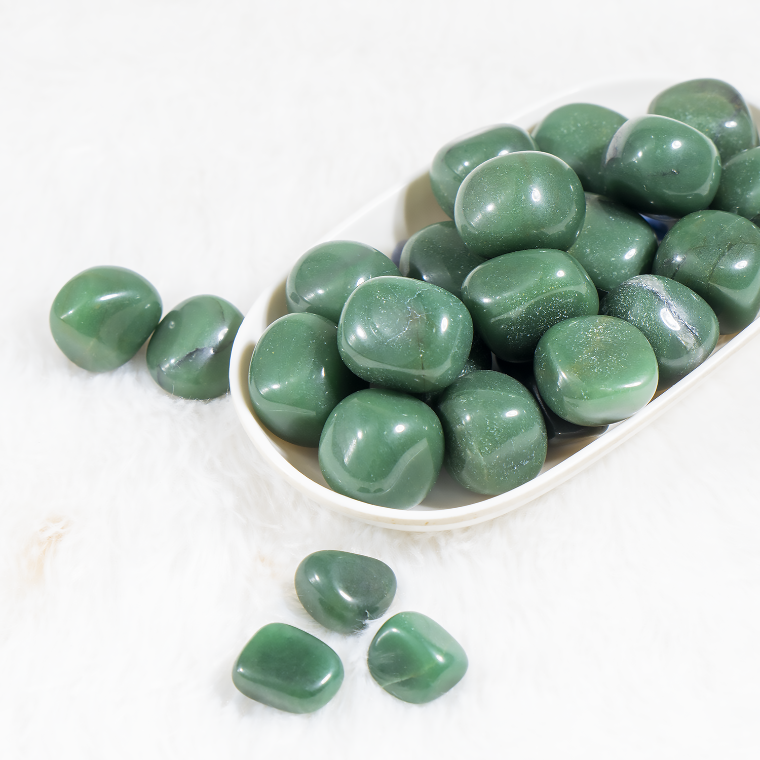 Green Jade Tumbled Stones