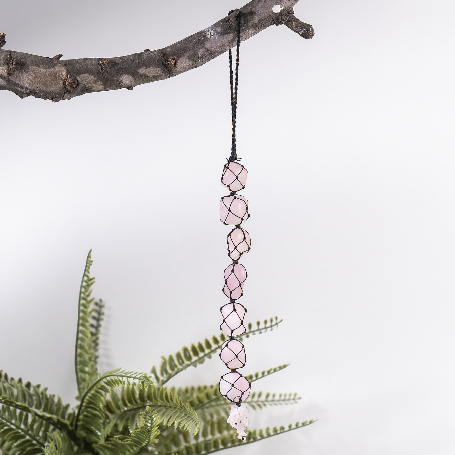 Rose Quartz Stone Hanger for Car and Home Decor