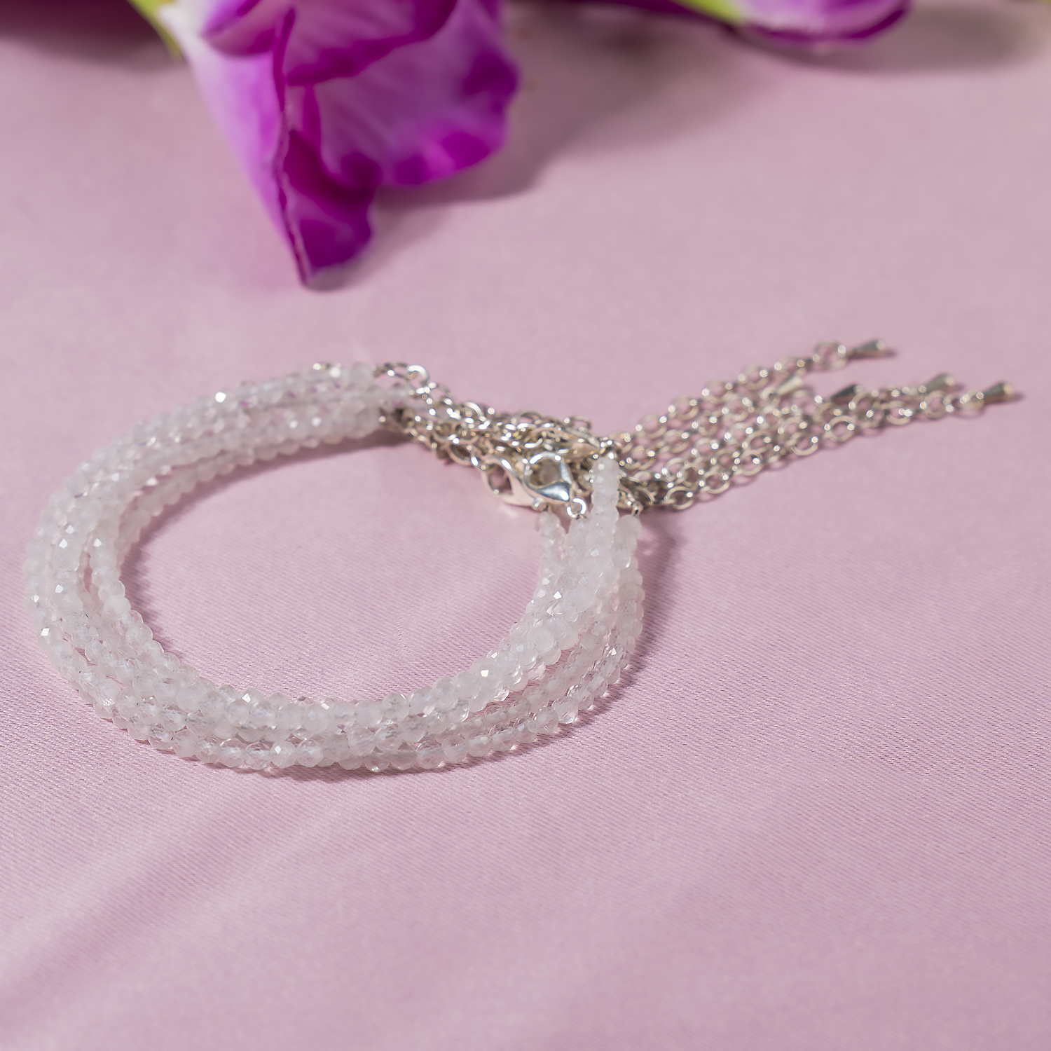 Clear Quartz Crystal Anklet
