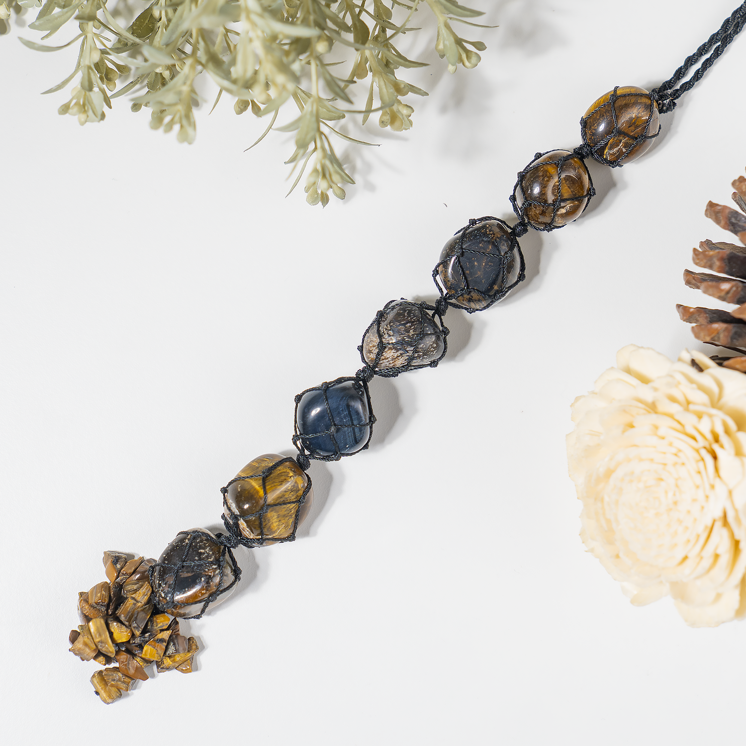 Tiger Eye Stone Hanger for Car and Home Decor