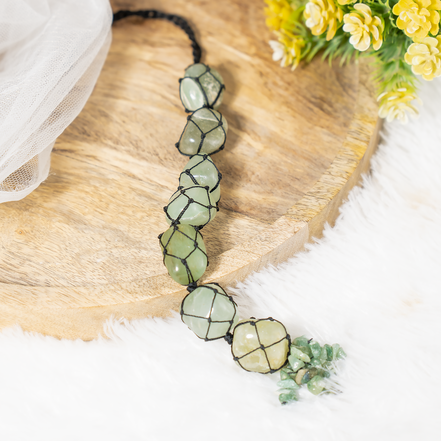 Green Aventurine Stone Hanger for Car and Home Decor
