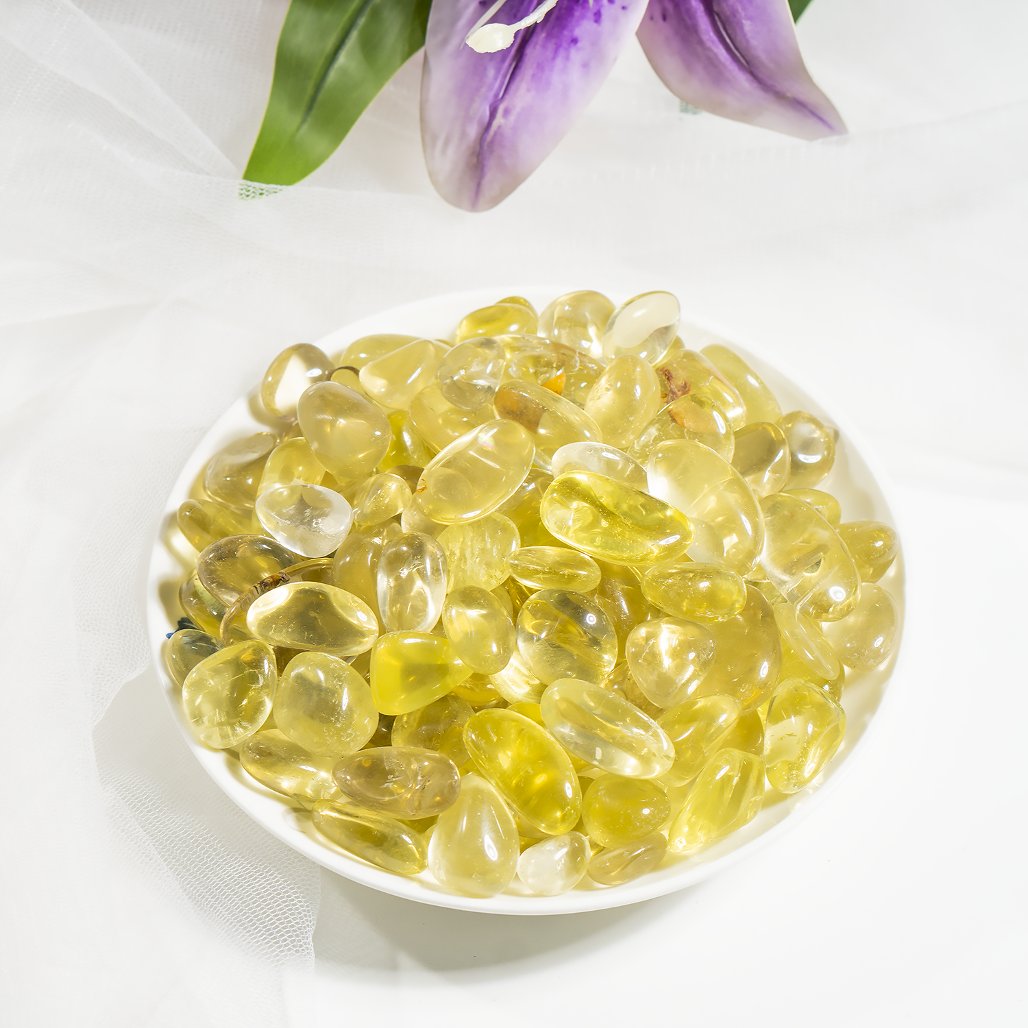 Lemon Quartz Tumbled Stones