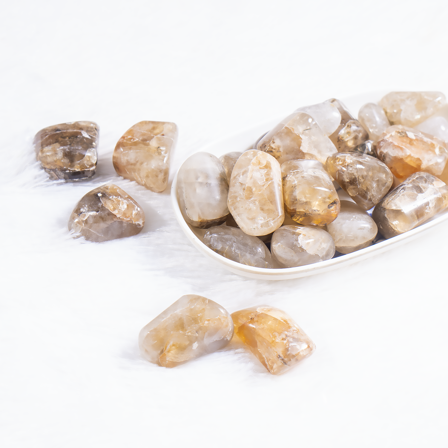 Golden Rutile Tumbled Stones