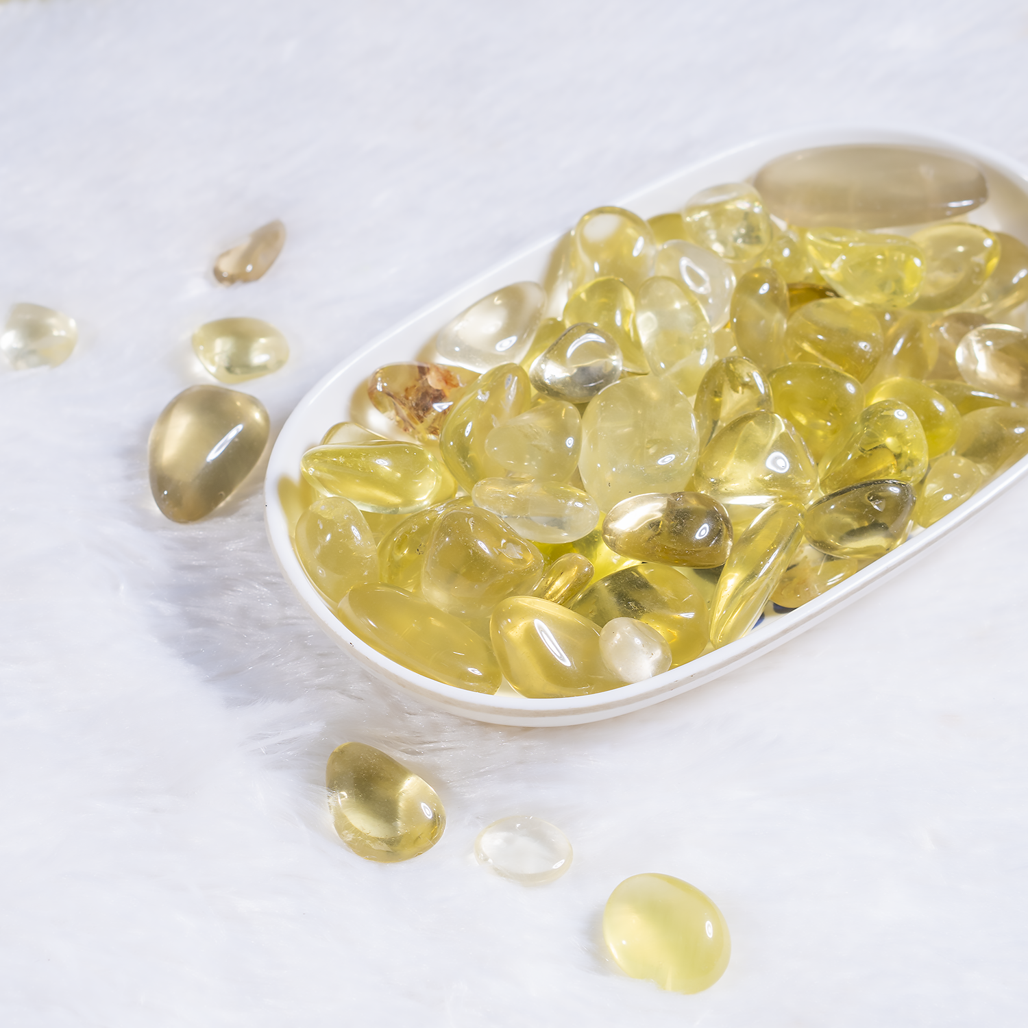Lemon Quartz Tumbled Stones