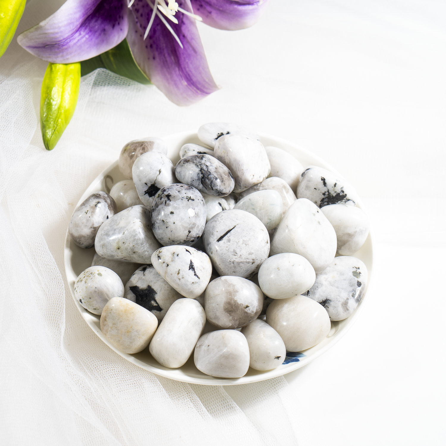 Rainbow Moonstone Tumbled Stones