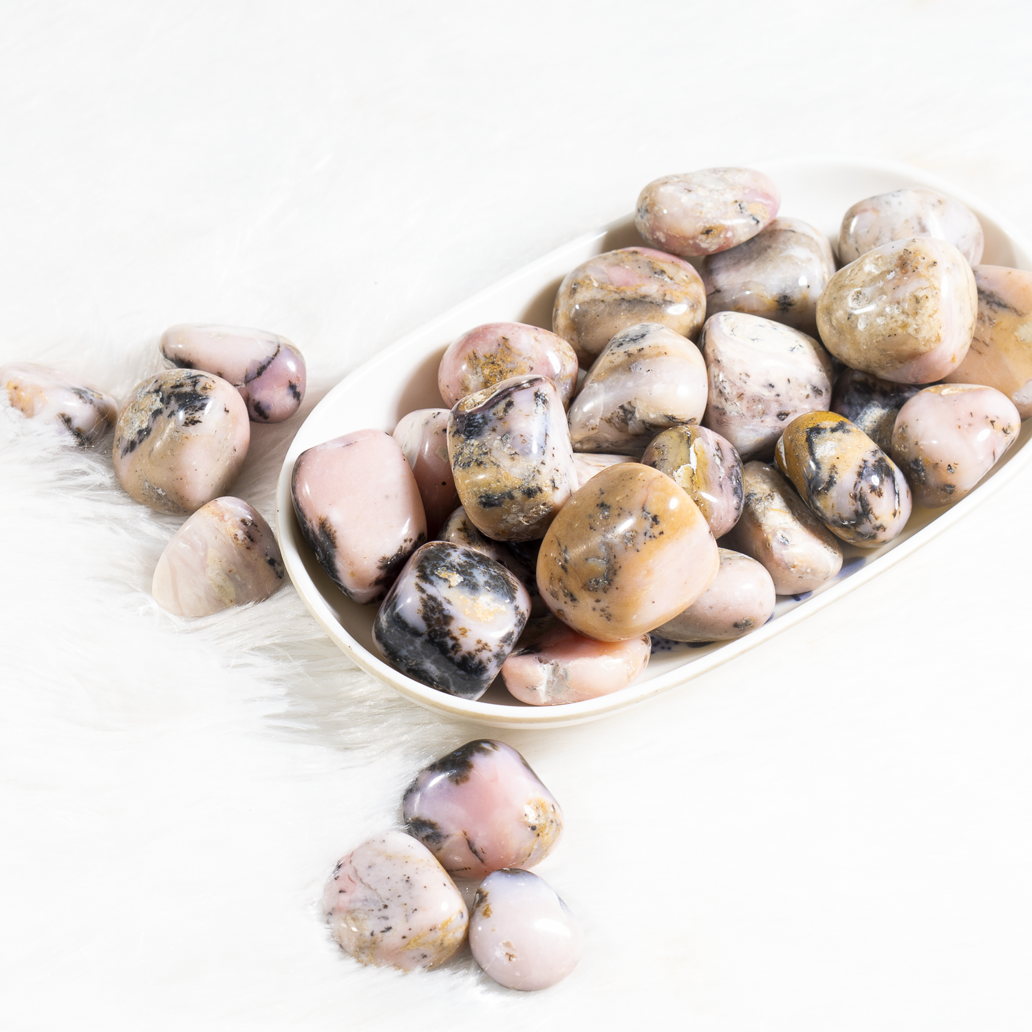 Pink Opal Tumbled Stones
