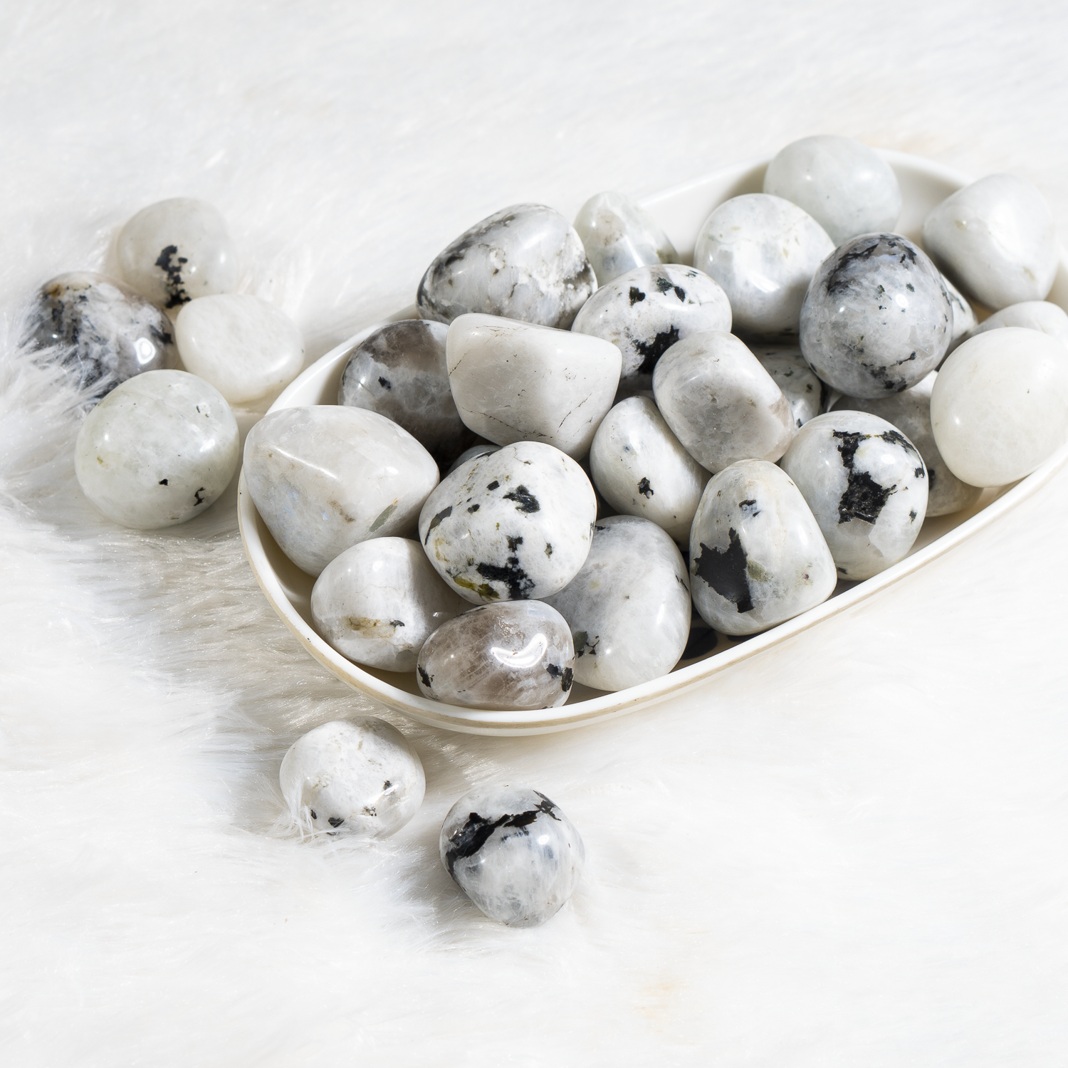 Rainbow Moonstone Tumbled Stones