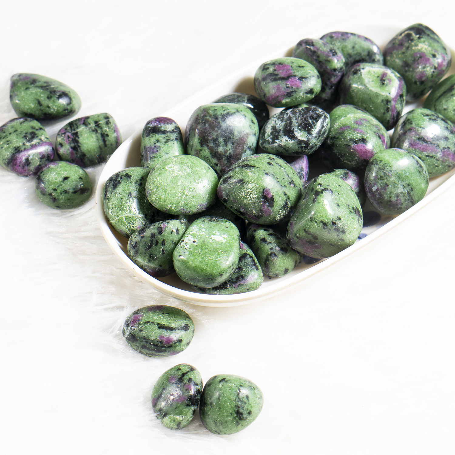 Ruby Zosite Tumbled Stone