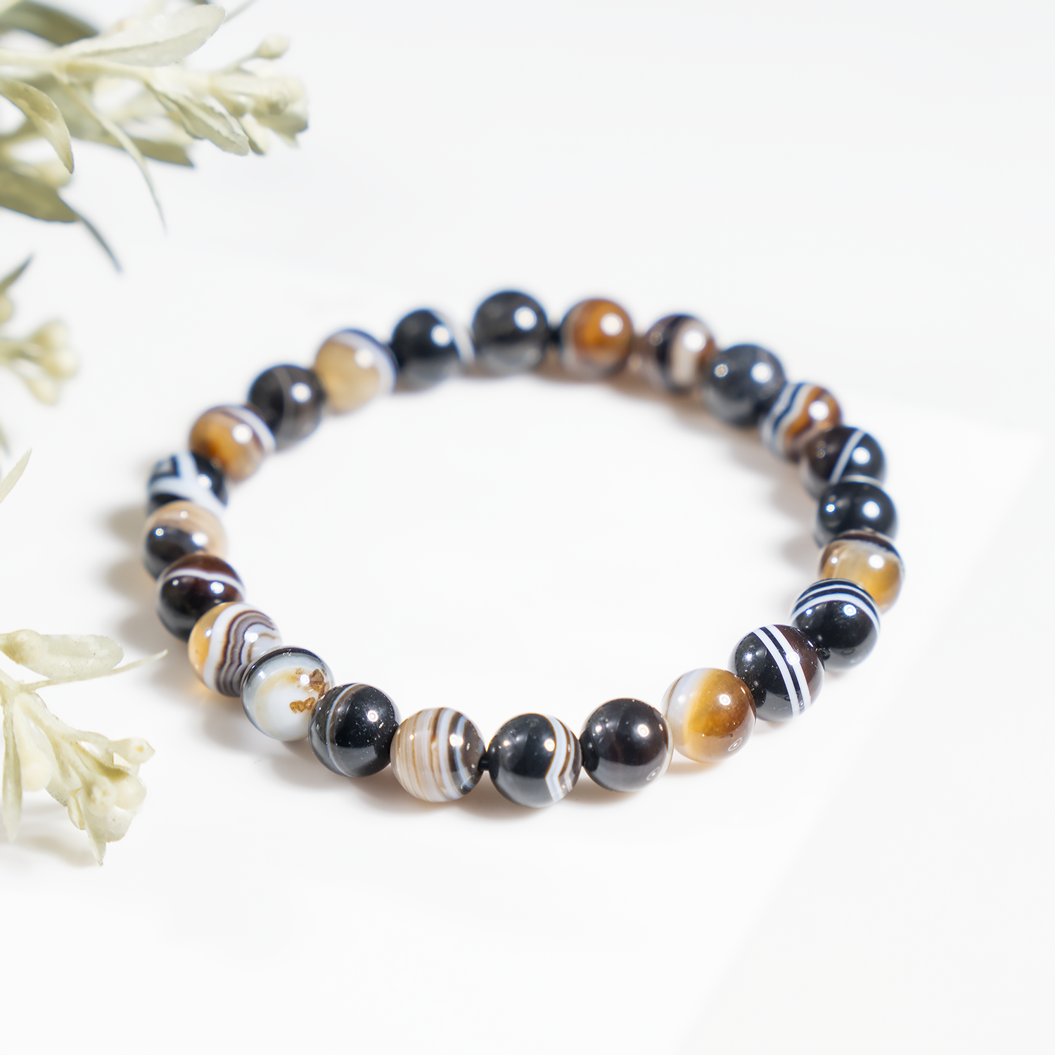 Black Sulemani Agate Bracelet