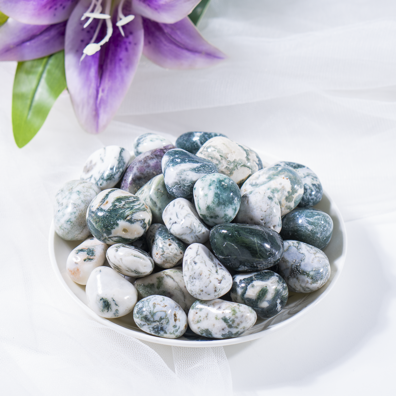 Tree Agate Tumbled Stones
