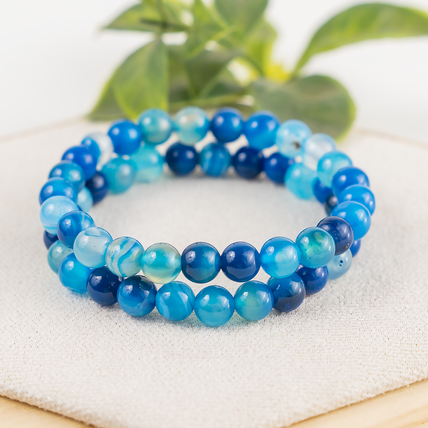 Blue Banded Agate Bracelet