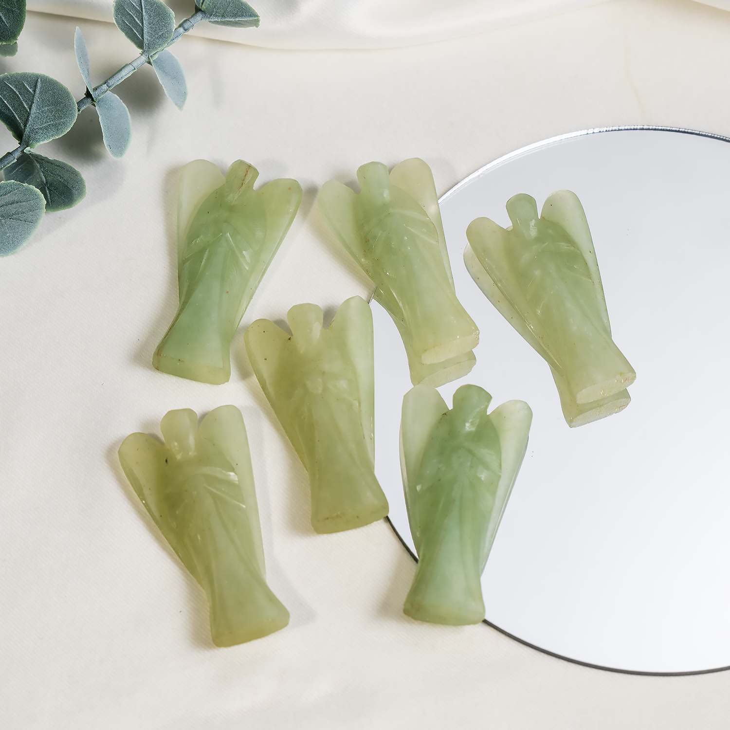 2 inches Green Aventurine Angels