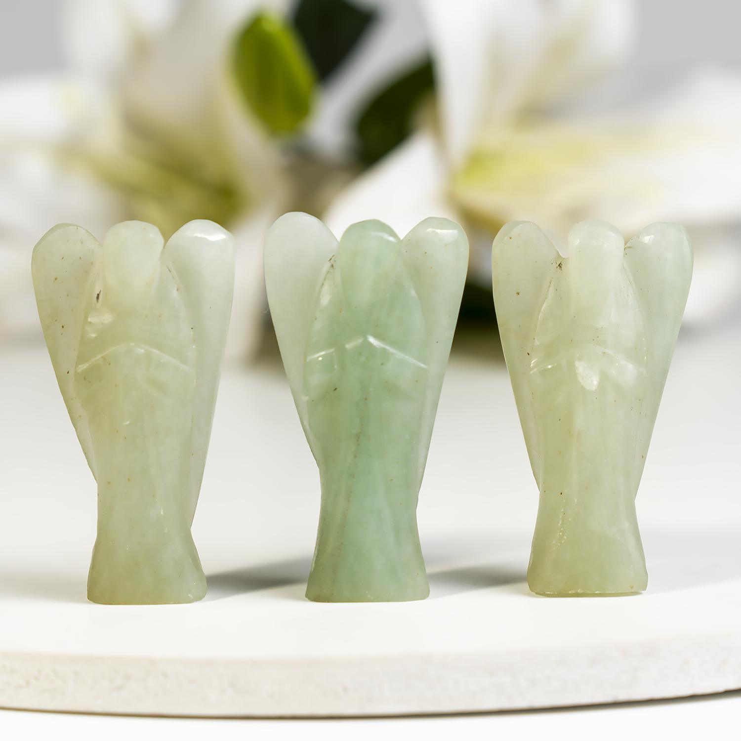 2 inches Green Aventurine Angels