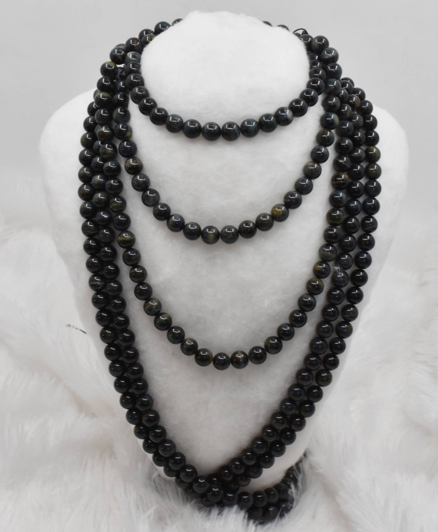 Natural Blue Tiger Eye Round Beads