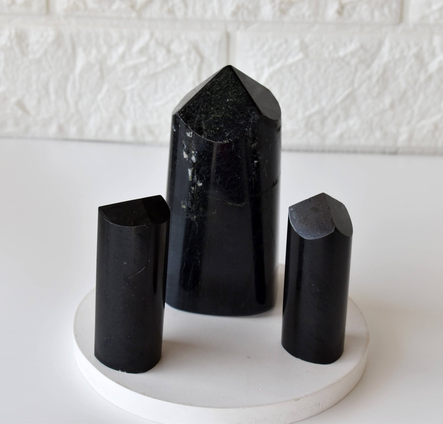 Polished Black Tourmaline Points