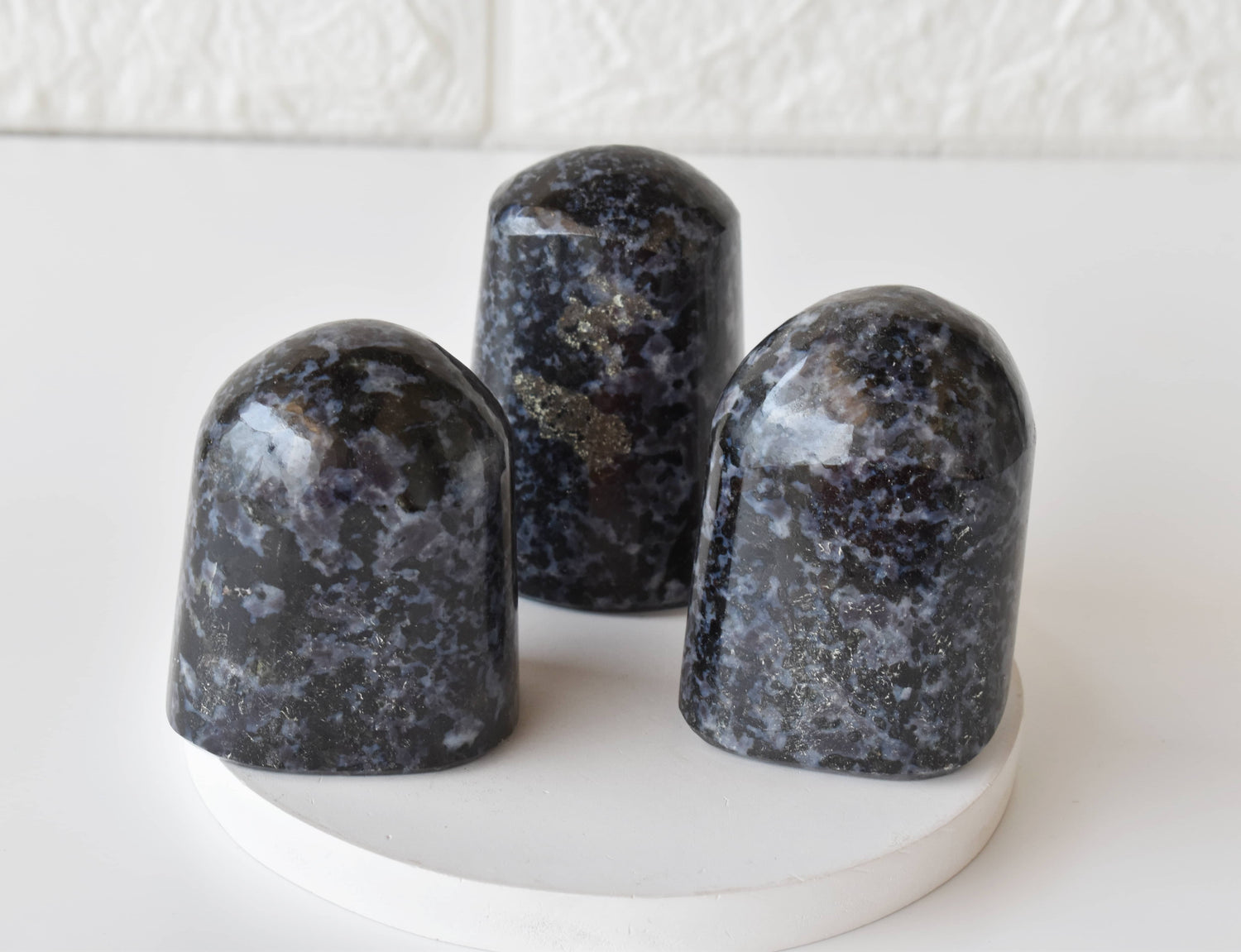 Polished Indigo Gabbro Freeform Crystal