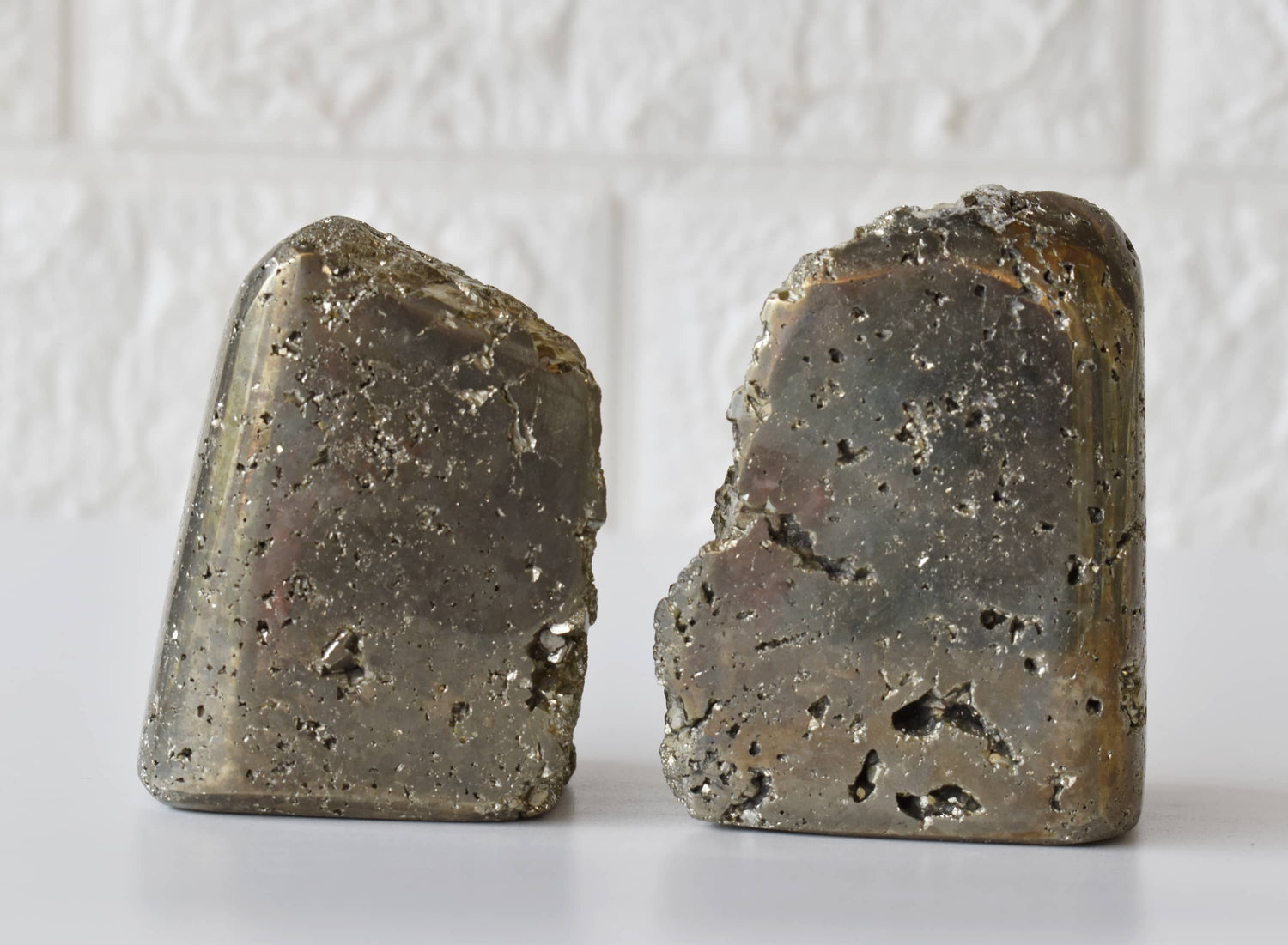 Polished Pyrite Druzy Freeform Crystal