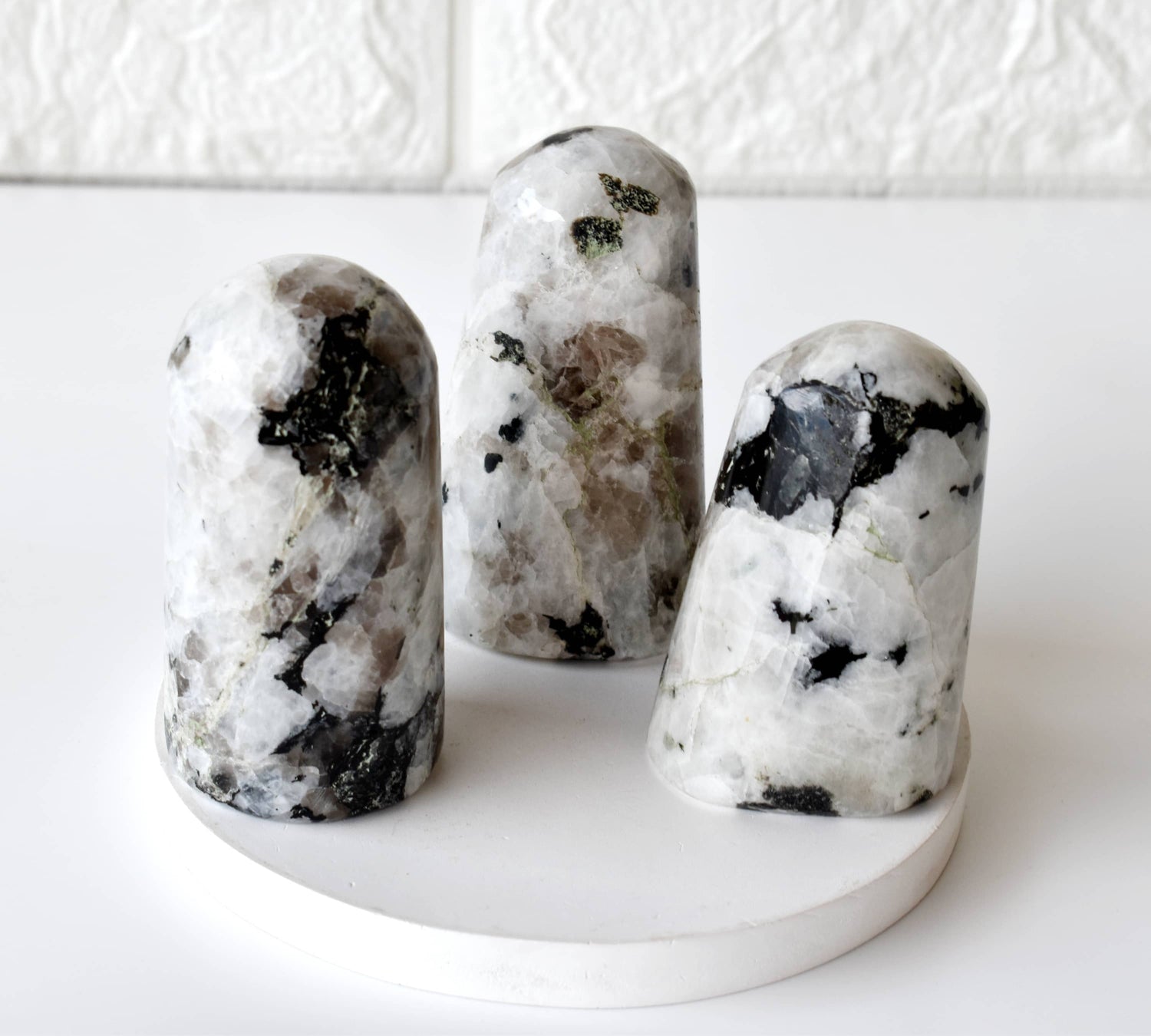 Polished Rainbow Moonstone Freeform Crystal
